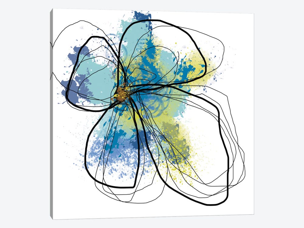 Azure Petals I by Jan Weiss 1-piece Art Print