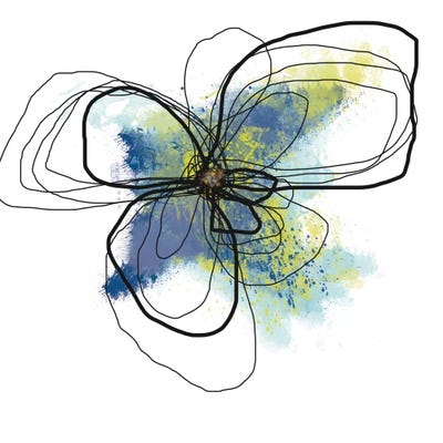 Azure Petals II by Jan Weiss art print