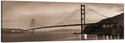 Golden Gate Bridge II Canvas Art Print - Neutral Suede