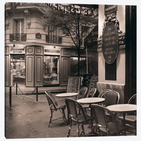 Café, Montmartre Canvas Print #ICS50} by Alan Blaustein Canvas Wall Art