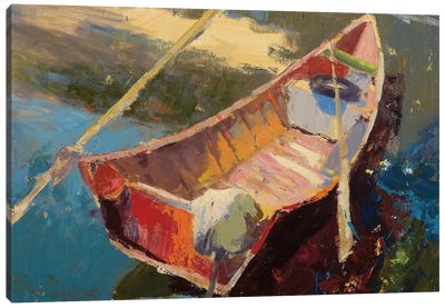 Italian Wayfarer Canvas Art Print - Rowboat Art