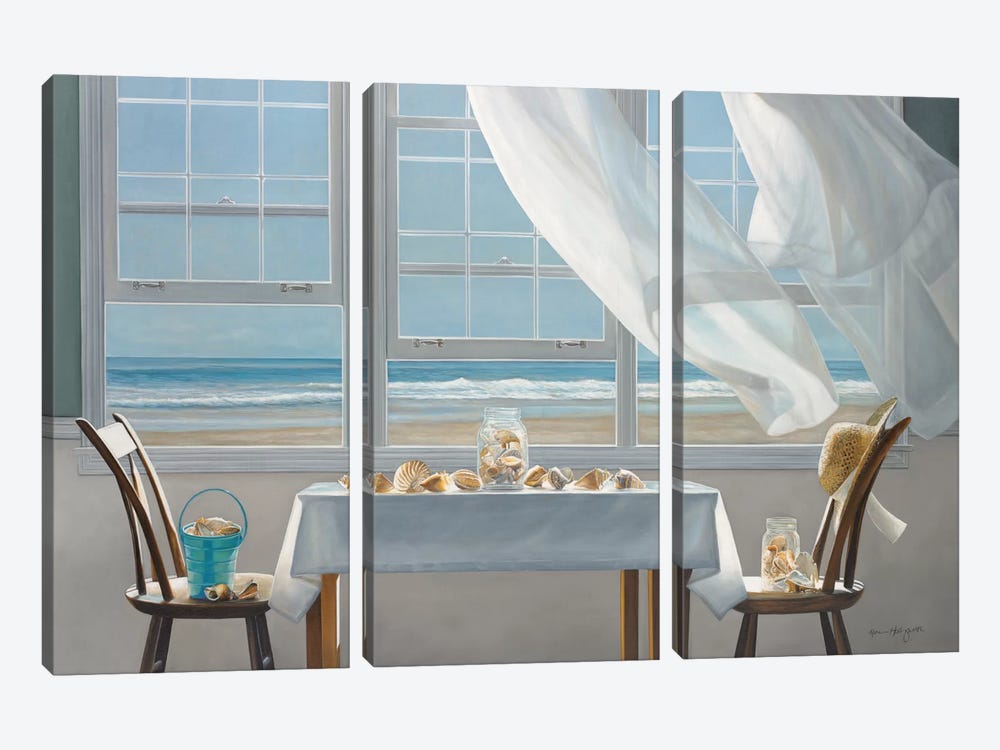 The Shell Collectors by Karen Hollingsworth 3-piece Canvas Artwork