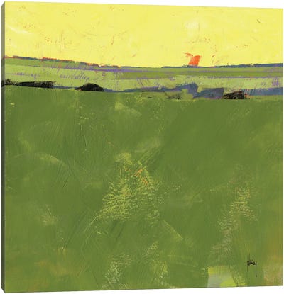Hot Sky Over Lazy Fields Canvas Art Print