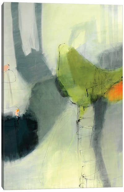 Green Bird Canvas Art Print