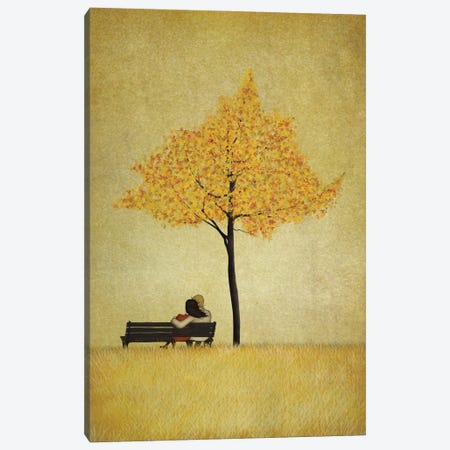 The Cherry Tree - Fall Canvas Print #ICS638} by Majali Canvas Print
