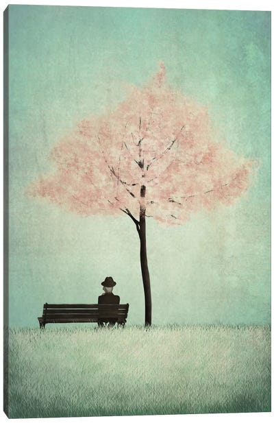 The Cherry Tree - Spring Canvas Art Print - Blossom Art