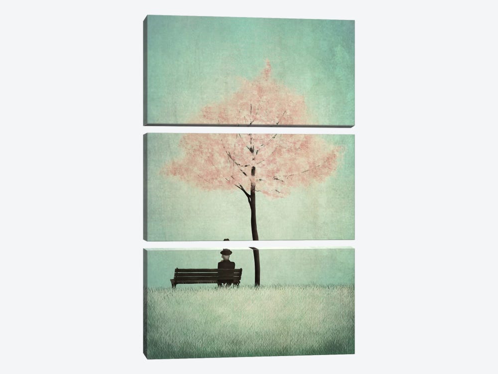 The Cherry Tree - Spring by Majali 3-piece Canvas Wall Art