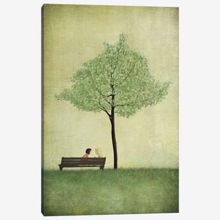 The Cherry Tree - Summer Canvas Print #ICS640} by Majali Canvas Artwork