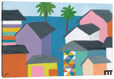 Beachfront Property II Canvas Art Print - Jan Weiss