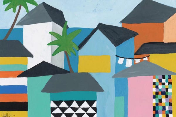 Villages & Towns: Beachfront Property III by Jan Weiss