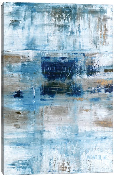 Heaven Canvas Art Print - Blue Abstract Art