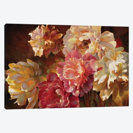 Peonies In Pastel Canvas Print #ICS752} by Emma Styles Canvas Art