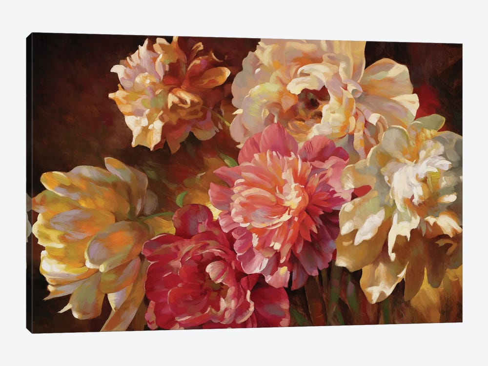Peonies In Pastel by Emma Styles 1-piece Canvas Wall Art
