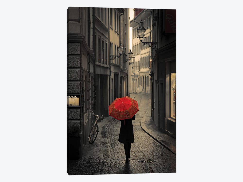 Red Rain by Stefano Corso 1-piece Canvas Art Print