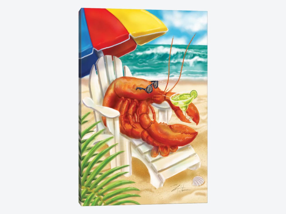 Beach Friends - Lobster by Shari Warren 1-piece Canvas Art Print