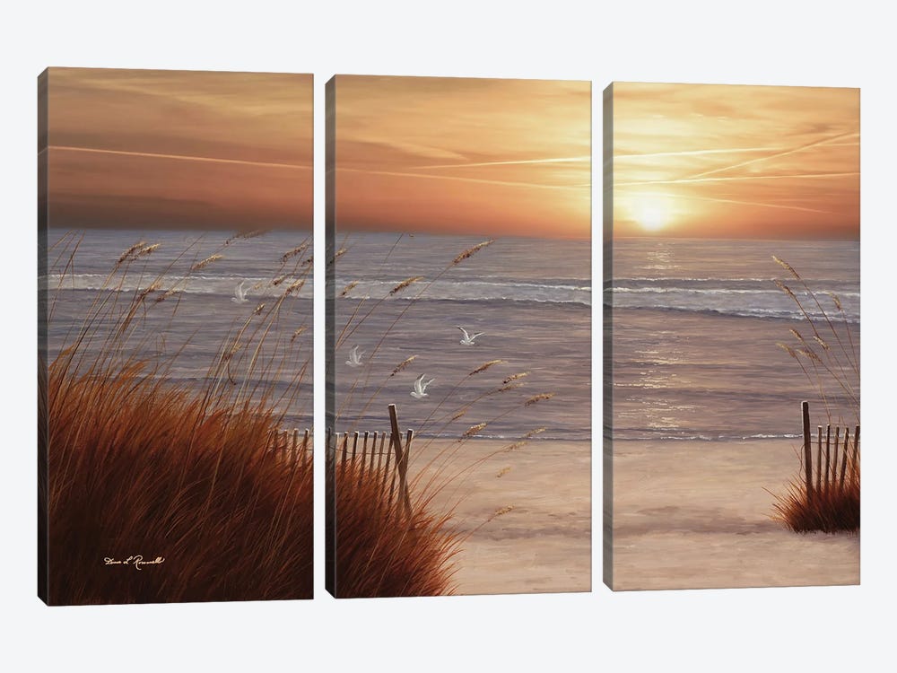 Beach Glory by Diane Romanello 3-piece Canvas Print
