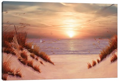 Dunes Canvas Art Print - Beach Sunrise & Sunset Art