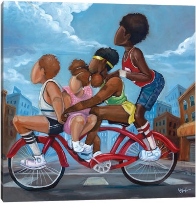 Public Transpo Canvas Art Print - Bicycle Art