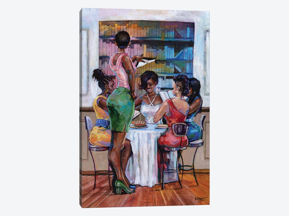 The Book Club III by Robert Jackson 1-piece Canvas Print