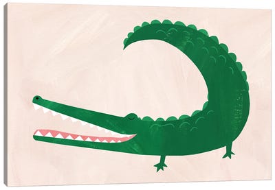Crocodile Canvas Art Print - Crocodile & Alligator Art