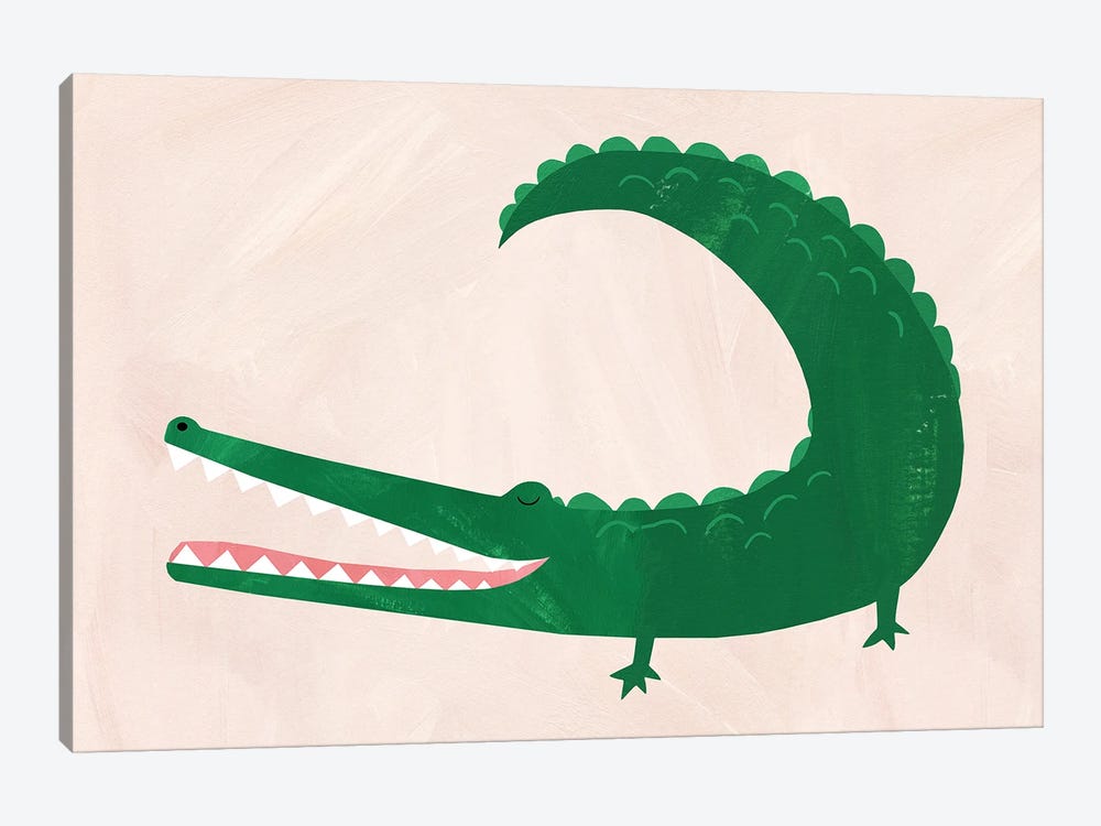 Crocodile by Emily Kopcik 1-piece Canvas Art