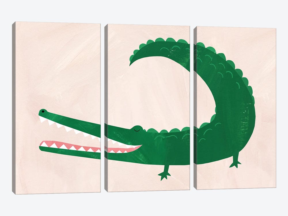 Crocodile by Emily Kopcik 3-piece Canvas Art