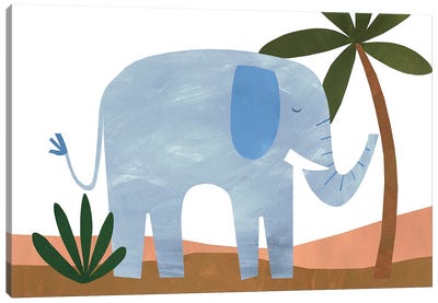 Ellie The Elephant Canvas Art Print