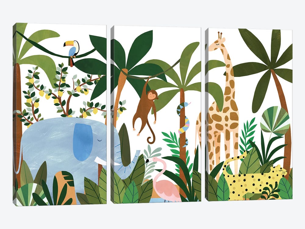 Jungle by Emily Kopcik 3-piece Canvas Art