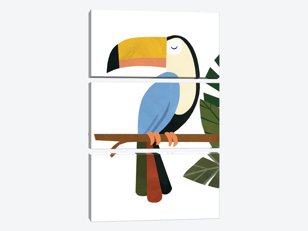 Tucker The Toucan by Emily Kopcik 3-piece Canvas Print