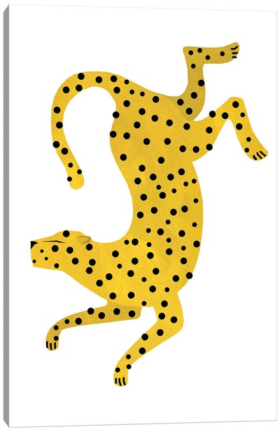 Dotted Cheetah Canvas Art Print - Cheetah Art