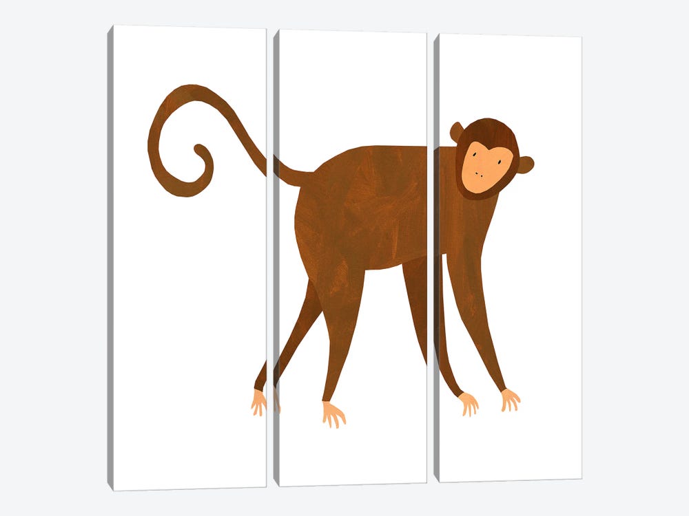 Monkey by Emily Kopcik 3-piece Art Print
