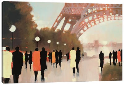 Paris Remembered Canvas Art Print - The Eiffel Tower
