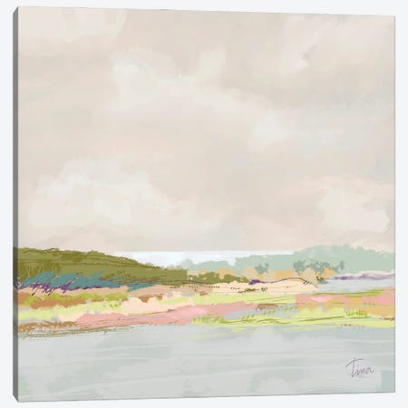Foggy Morning Estuary Canvas Print #ICS924} by Tina Finn Canvas Artwork