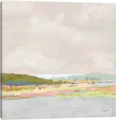Foggy Morning Estuary Canvas Art Print