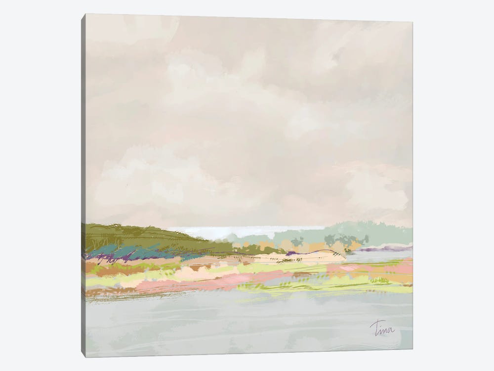 Foggy Morning Estuary by Tina Finn 1-piece Canvas Art