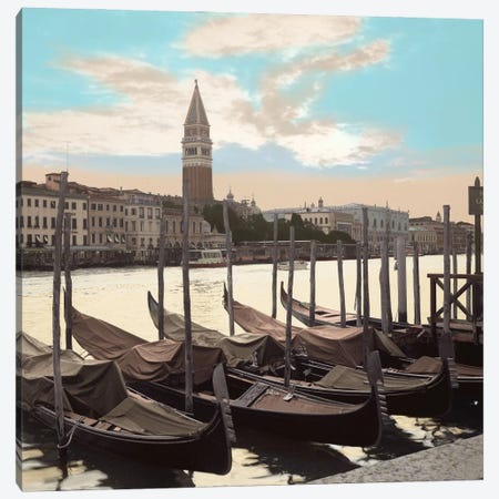 Campanile Vista with Gondolas Canvas Print #ICS98} by Alan Blaustein Canvas Artwork