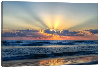 Radiant Dawn Canvas Art Print - Beach Sunrise & Sunset Art