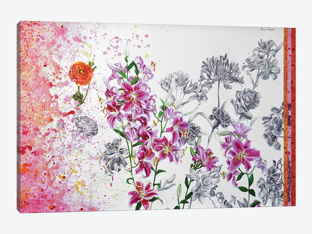Free Flowers by Ilaria Caputo 1-piece Canvas Wall Art
