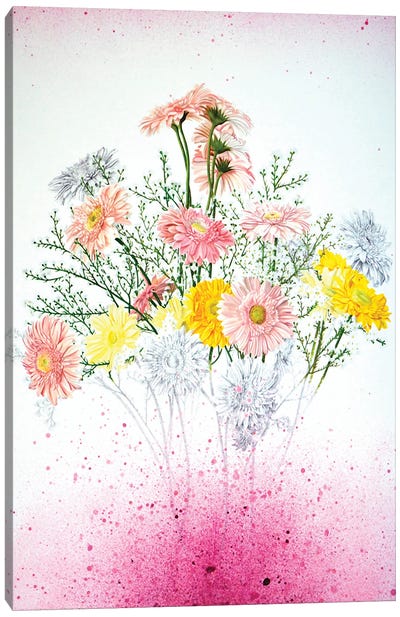 Gerbera Daisies Canvas Art Print - Daisy Art