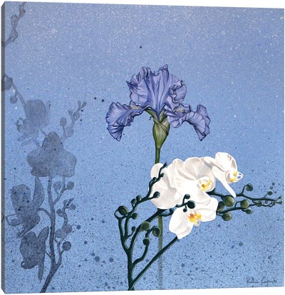 Iris And Orchids Canvas Art Print - Iris Art