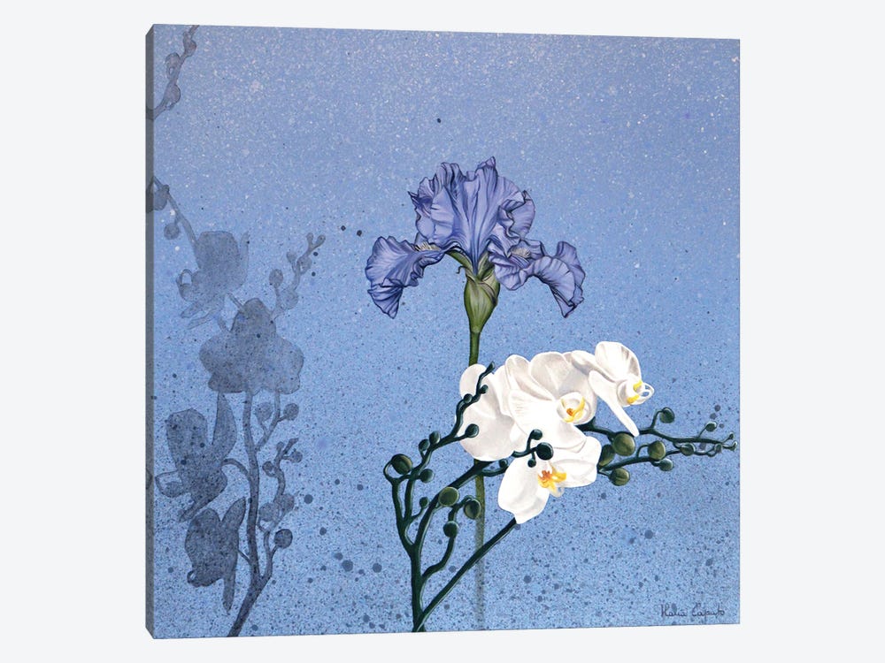 Iris And Orchids by Ilaria Caputo 1-piece Art Print