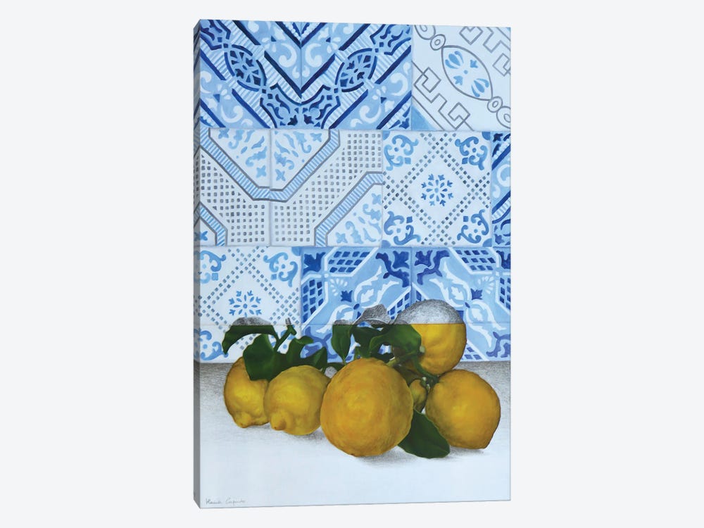 Lemons And Tiles by Ilaria Caputo 1-piece Canvas Print