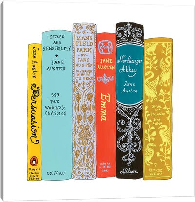 Jane Austen Canvas Art Print - Ideal Bookshelf
