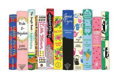 Lovely Classics Canvas Art Print by Ideal Bookshelf iCanvas