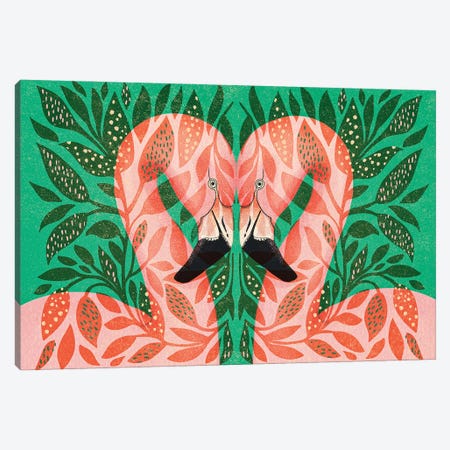 Flamingos Canvas Print #IDM10} by Indi Maverick Canvas Print