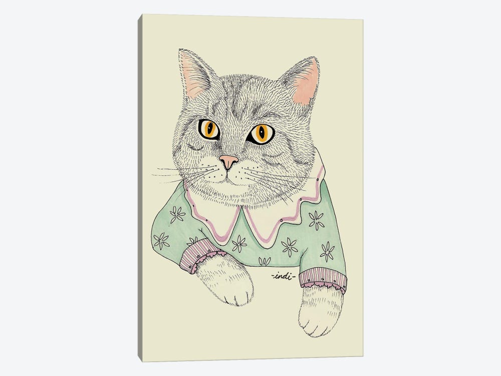 Fancy Cat Art Print by Indi Maverick | iCanvas