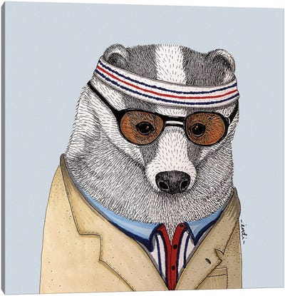 Richie Tenenbaum Canvas Art Print - Badger Art