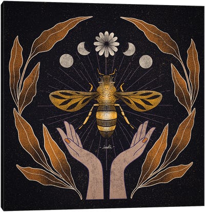 Save The Bees Canvas Art Print - Indi Maverick