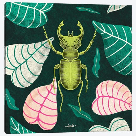 Bug Square I Canvas Print #IDM3} by Indi Maverick Canvas Artwork