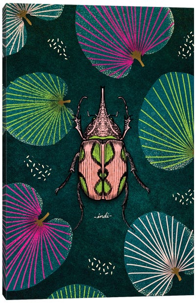 Bug II Canvas Art Print - Beetle Art